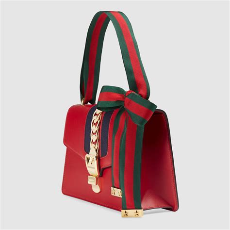 gucci sylvie red replica|gucci bag red stripes.